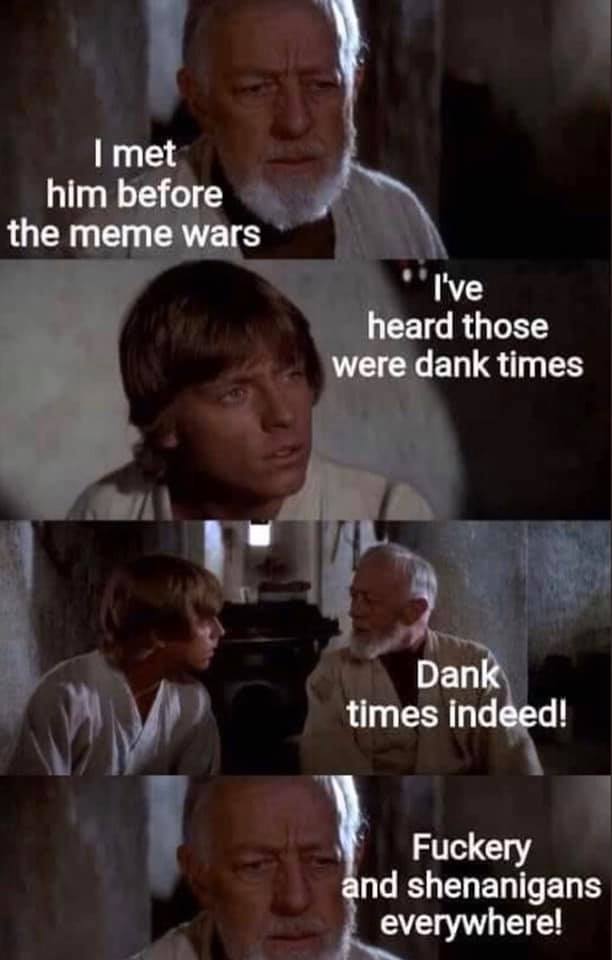 The meme is a screenshot from the movie Star Wars: A New Hope, featuring a scene between Obi-Wan Kenobi and Luke Skywalker. The image shows Obi-Wan's face with a caption "I found you" and a response from Luke saying "I've heard of the Jedi. I want to learn." The meme is being used to poke fun at the idea of a "new" Jedi being discovered, with the caption "I've heard of the Jedi" implying that the person is being sarcastic about their lack of knowledge about the Jedi.